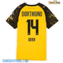 Camisa de time de futebol Borussia Dortmund Maximilian Beier #14 Replicas 1º Equipamento Feminina 2025-26 Manga Curta